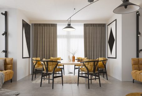 room with round dining table